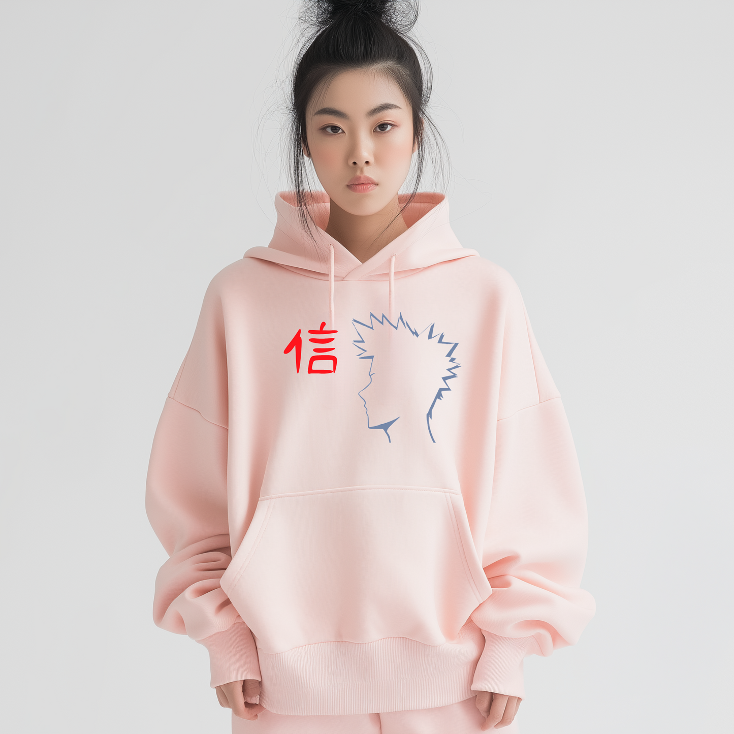 Gojo Inspired Minimalist Anime Hoodie