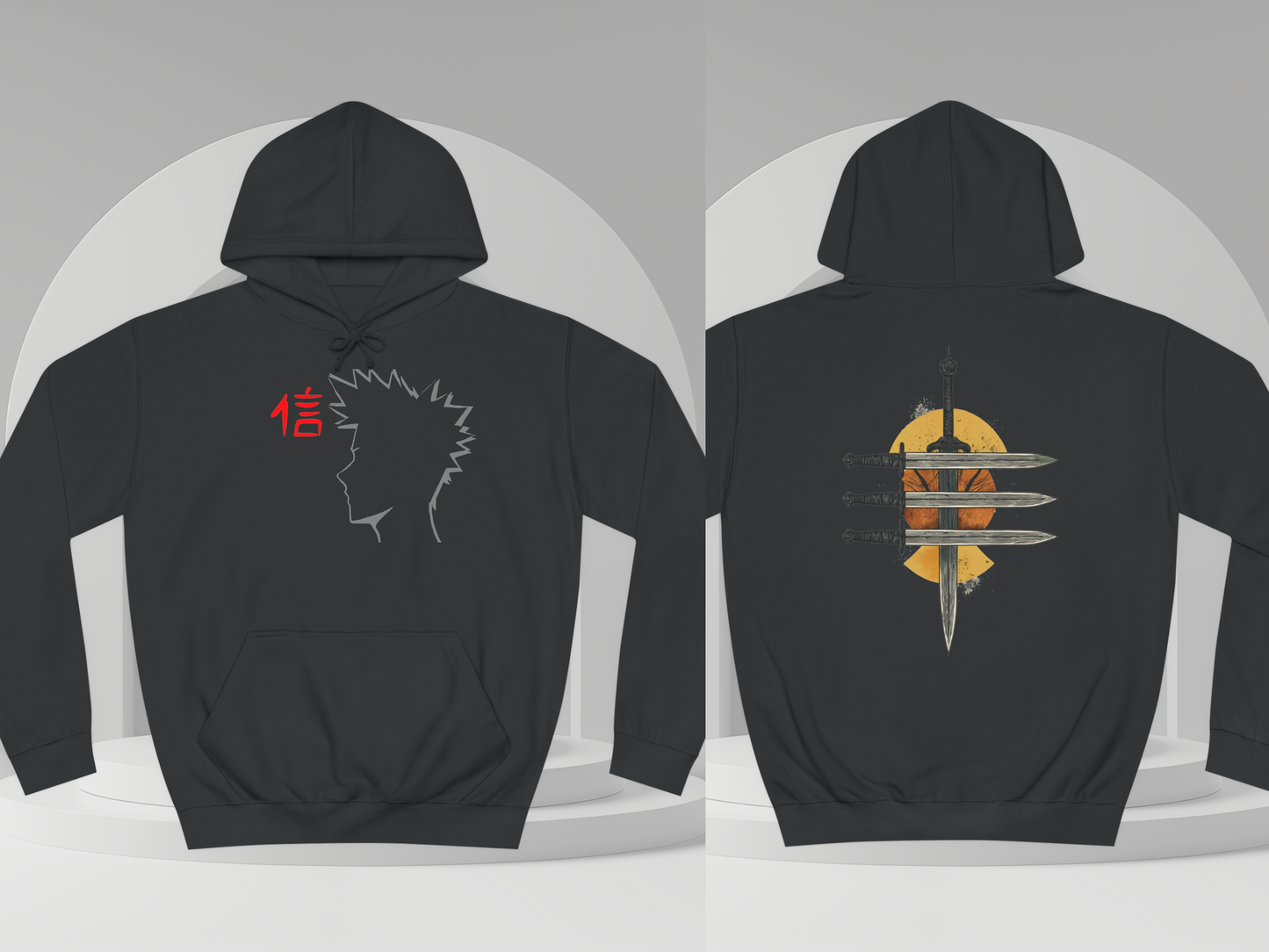 Gojo Inspired Minimalist Anime Hoodie