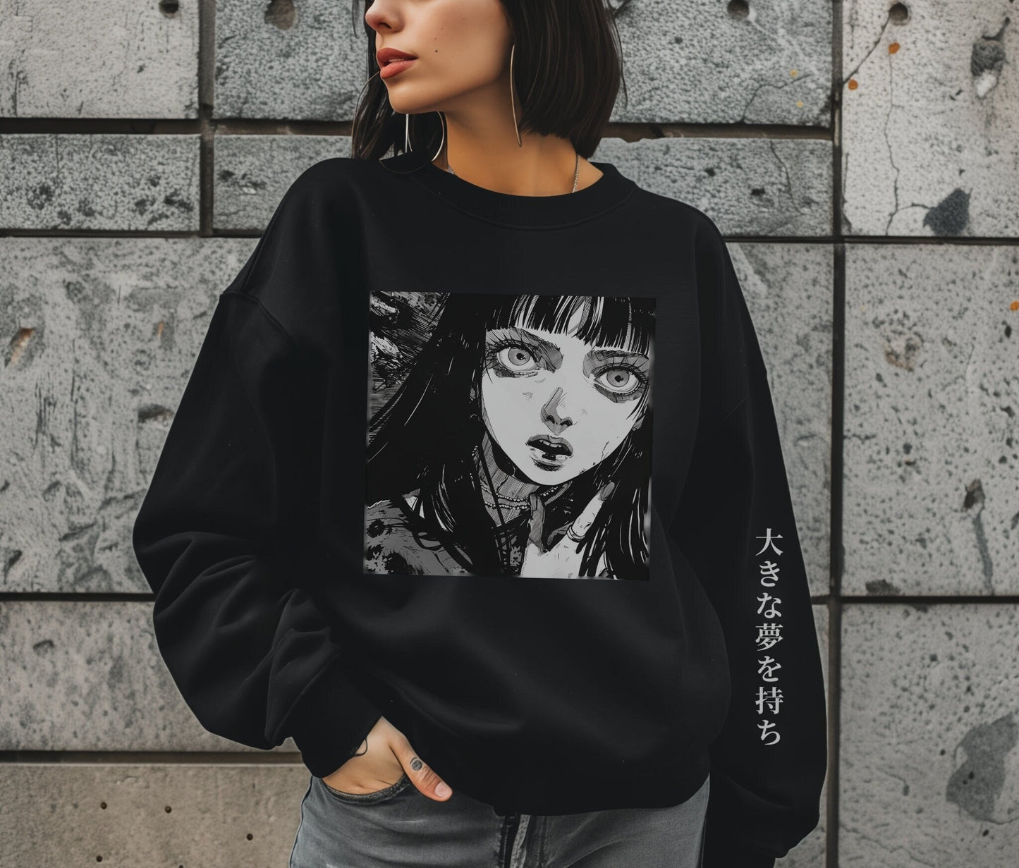 Courage Anime Goth Crewneck