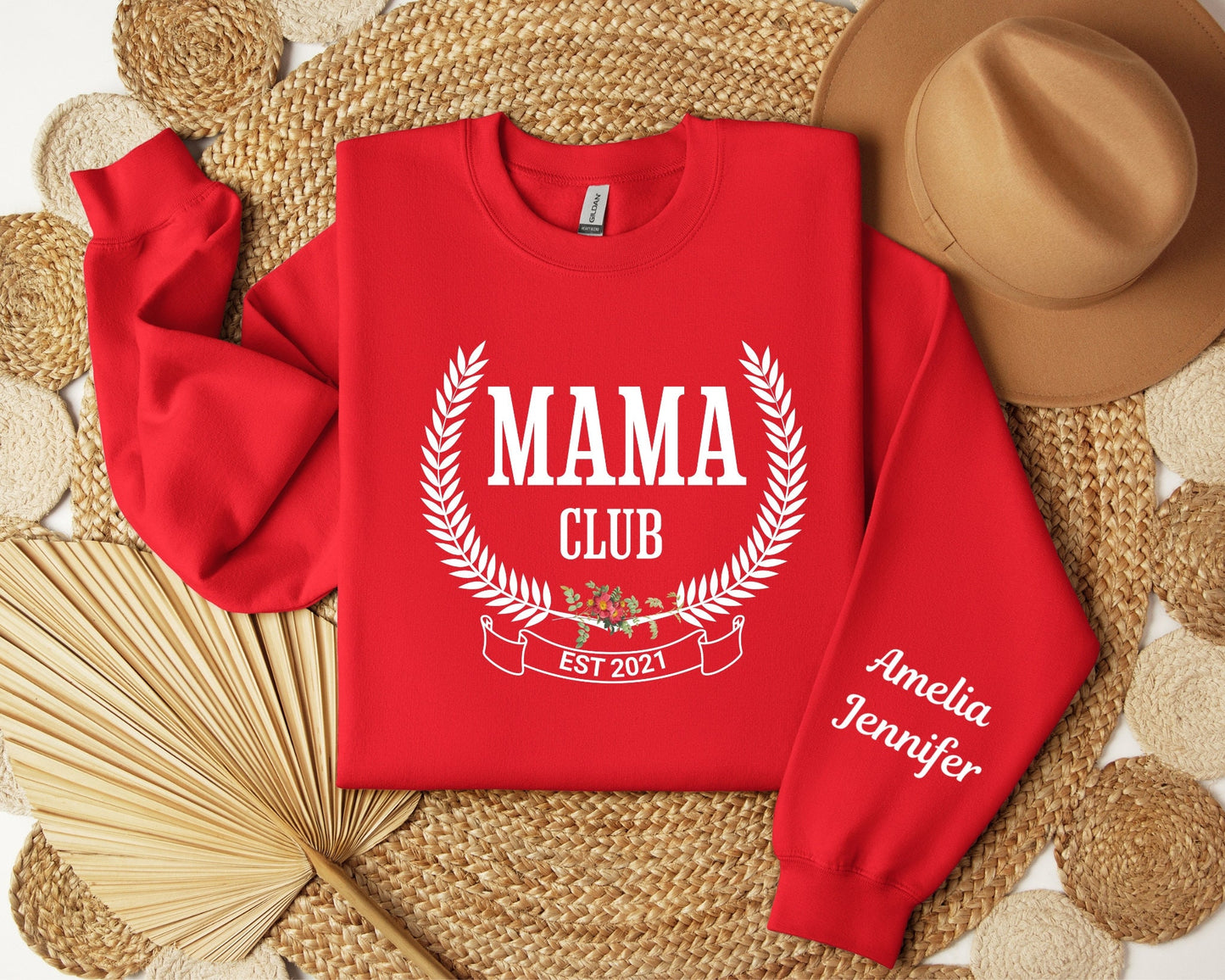 Custom Mama Club Sweatshirt, Mama est