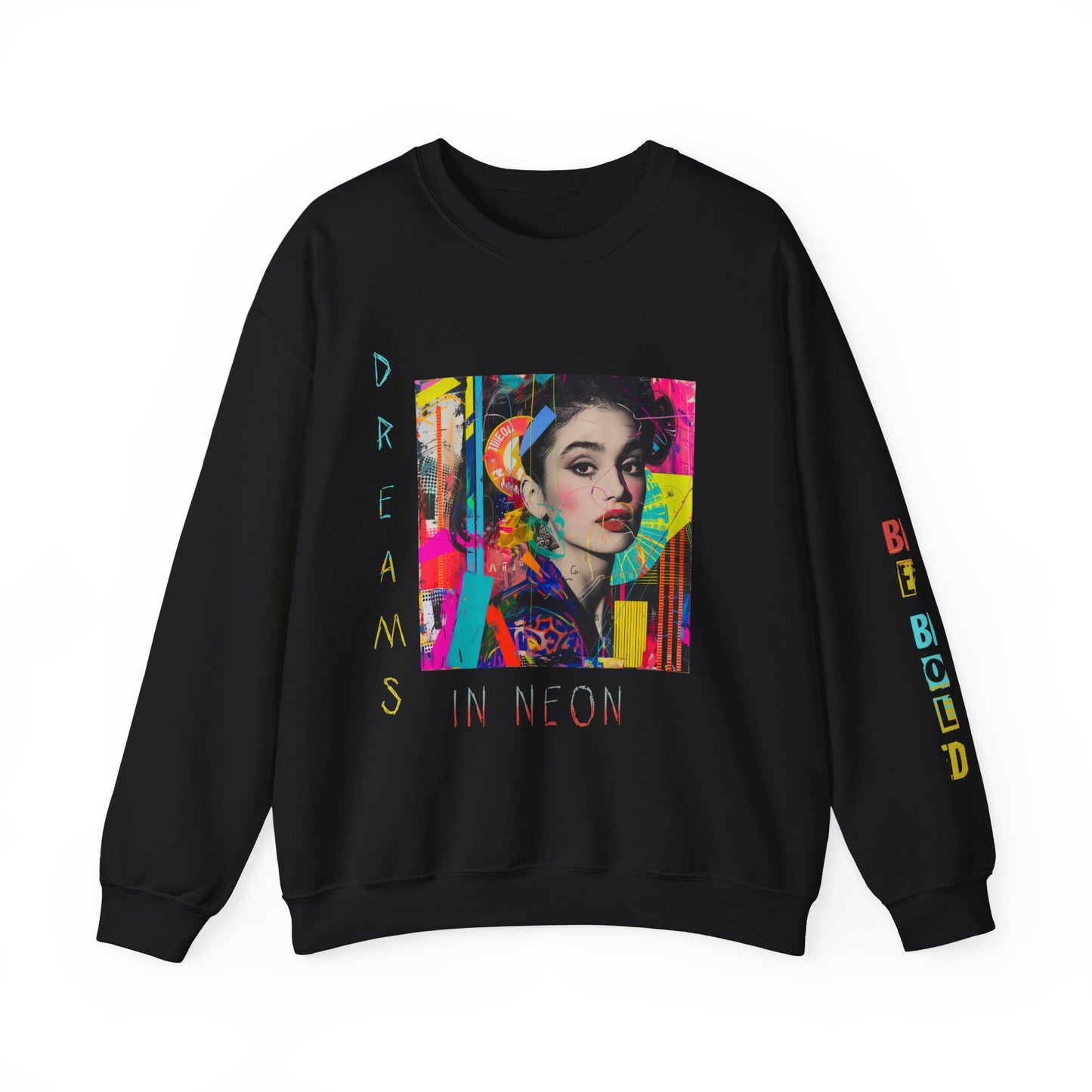 Dreams in Neon 90's Graphic Punk Rock Sweatshirt