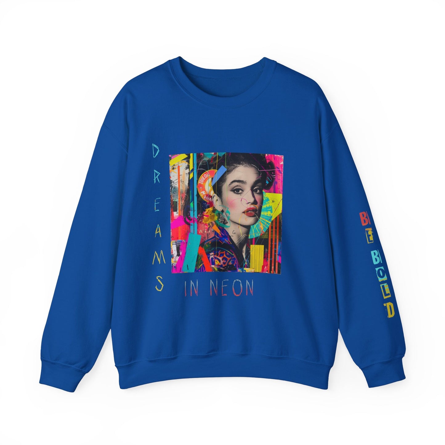 Dreams in Neon 90's Graphic Punk Rock Sweatshirt